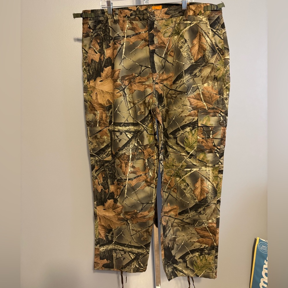 Trail Crest Men's‎ Camo Pants Adjustable Waist Cargo Pockets XL